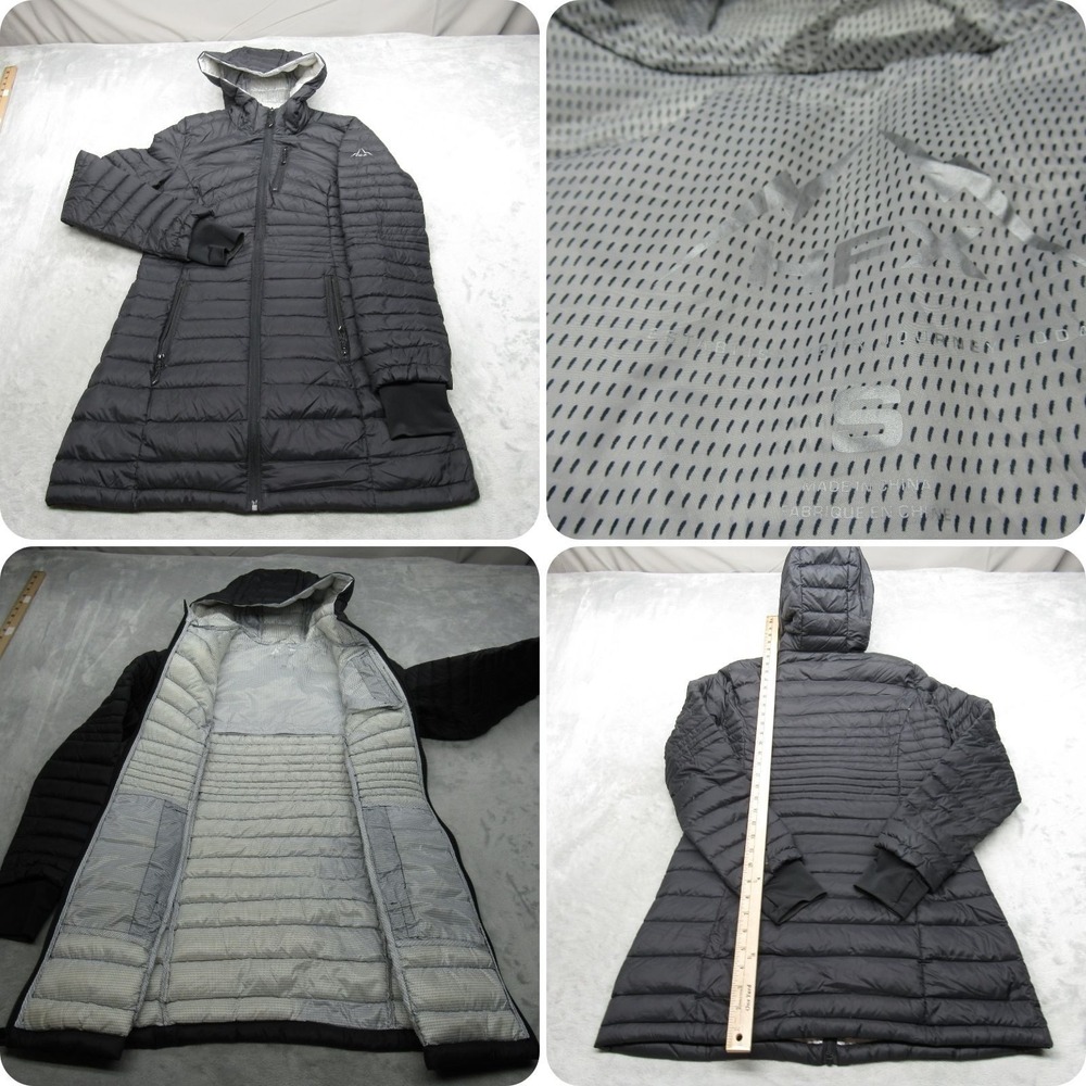 HFX Down Jacket Womens Small Black‎ Lightweight Packable Hooded Thermal Puffer